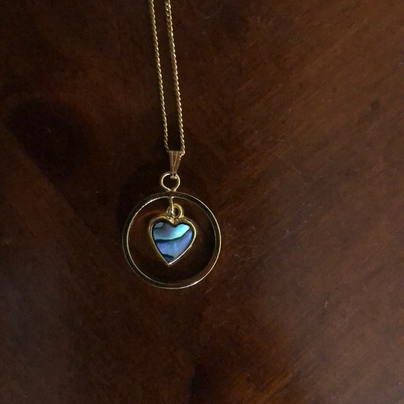 Genuine Paua Shell 22 carat gold plate necklace - Picture 1 of 5